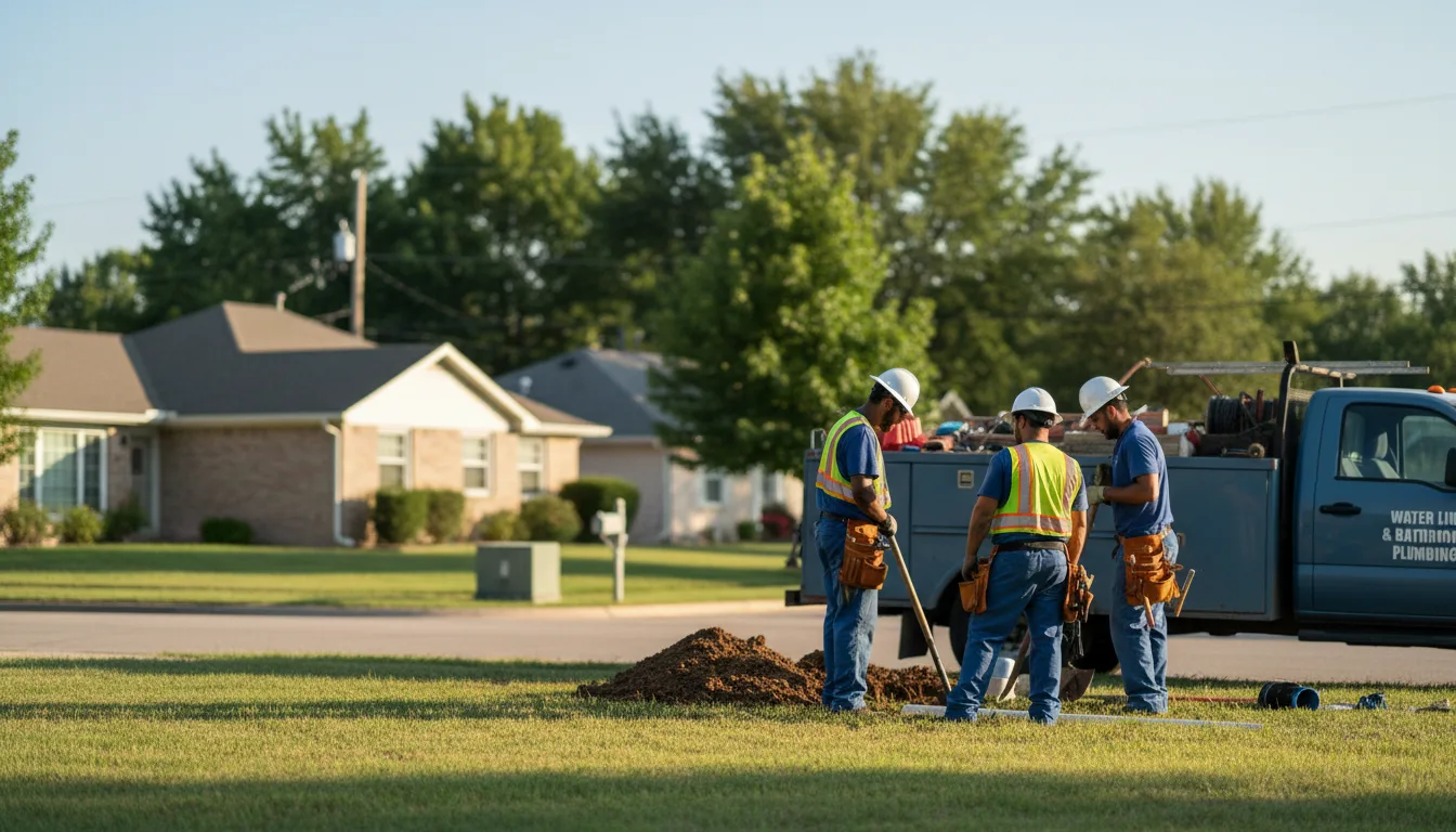 Residential water line and bathroom plumbing service in New London, CT